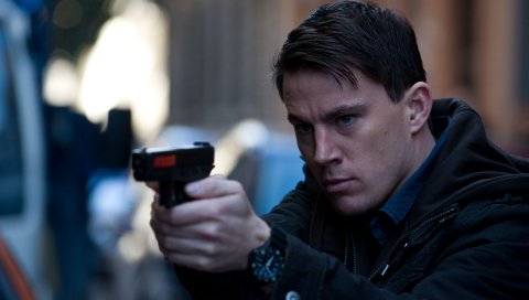Channing tatum, актер, брюнетка, концентрированный, оружие