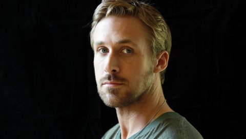 Ryan gosling, актер, улыбка, блондинка, щетина
