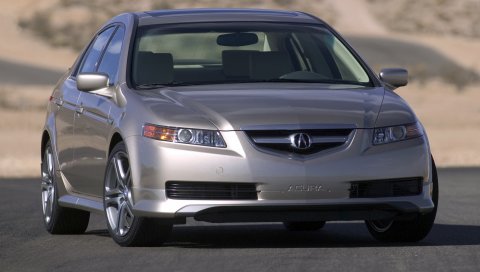Acura, tl, 2004, серебристый металлик, вид спереди, стиль, автомобили