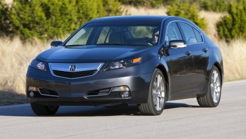 Acura, tl, 2011, синий, вид спереди, стиль, автомобили, природа, деревья, асфальт