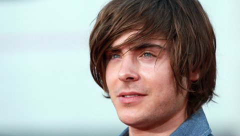 Zac efron, актер, парень, знаменитость, длинные волосы, взгляд