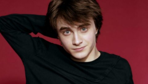 Daniel radcliffe, актер, улыбка, парень, знаменитость, рука, жесты, глаз