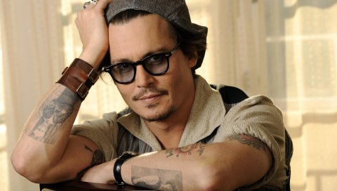 Johnny depp, принимает актера, человека, татуировки