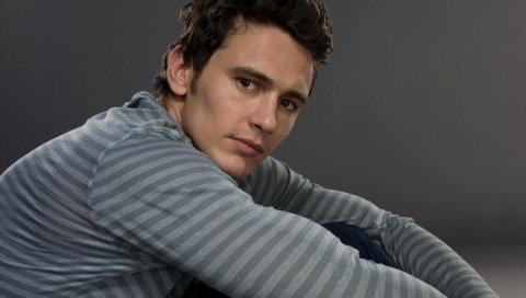 James franco, актер, мужчина, брюнетка, задумчивый, сидеть