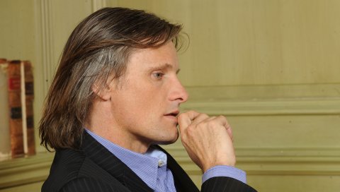 Viggo mortensen, актер, мужчина, длинные волосы, знаменитость, профиль