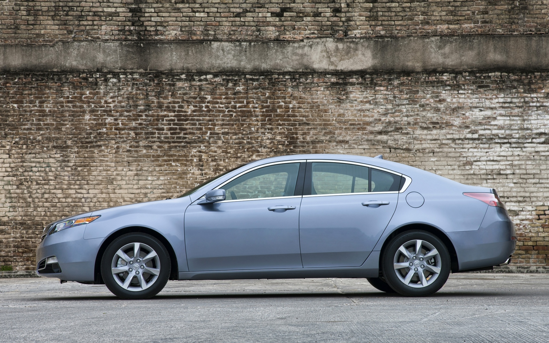 Картинки Acura, tl, 2011, синий, вид сбоку, стиль, автомобили, стены, асфальт фото и обои на рабочий стол