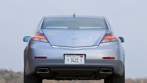 Acura, tl, 2011, металлический синий, вид сзади, стиль, автомобили, небо
