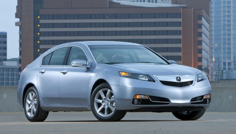 Acura, tl, 2011, синий металлик, вид сбоку, стиль, автомобили, асфальт, здание