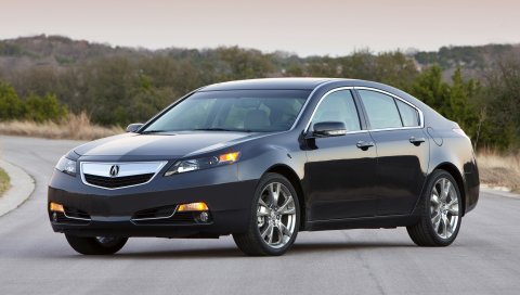 Acura, tl, 2011, черный, вид сбоку, автомобили, стиль, закат, деревья, асфальт