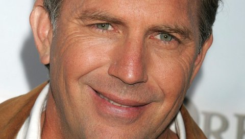Kevin costner, мужчина, актер, улыбка, волосы