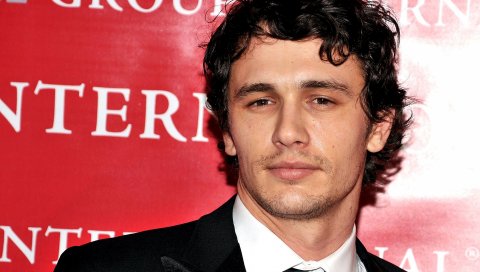 James franco, актер, вьющиеся, каштановые волосы, лицо, симпатичный, мужчина, куртка