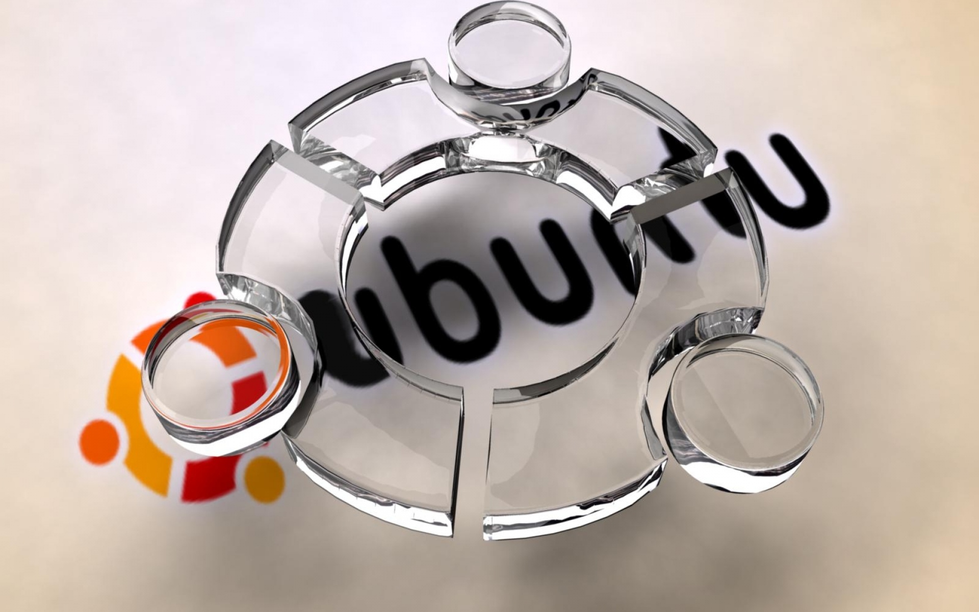 Картинки Ubuntu, логотип, стекло, система, компьютер фото и обои на рабочий стол