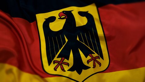 Германия, флаг, герб, ткань