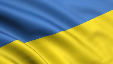 Желтый, синий, флаг, украина