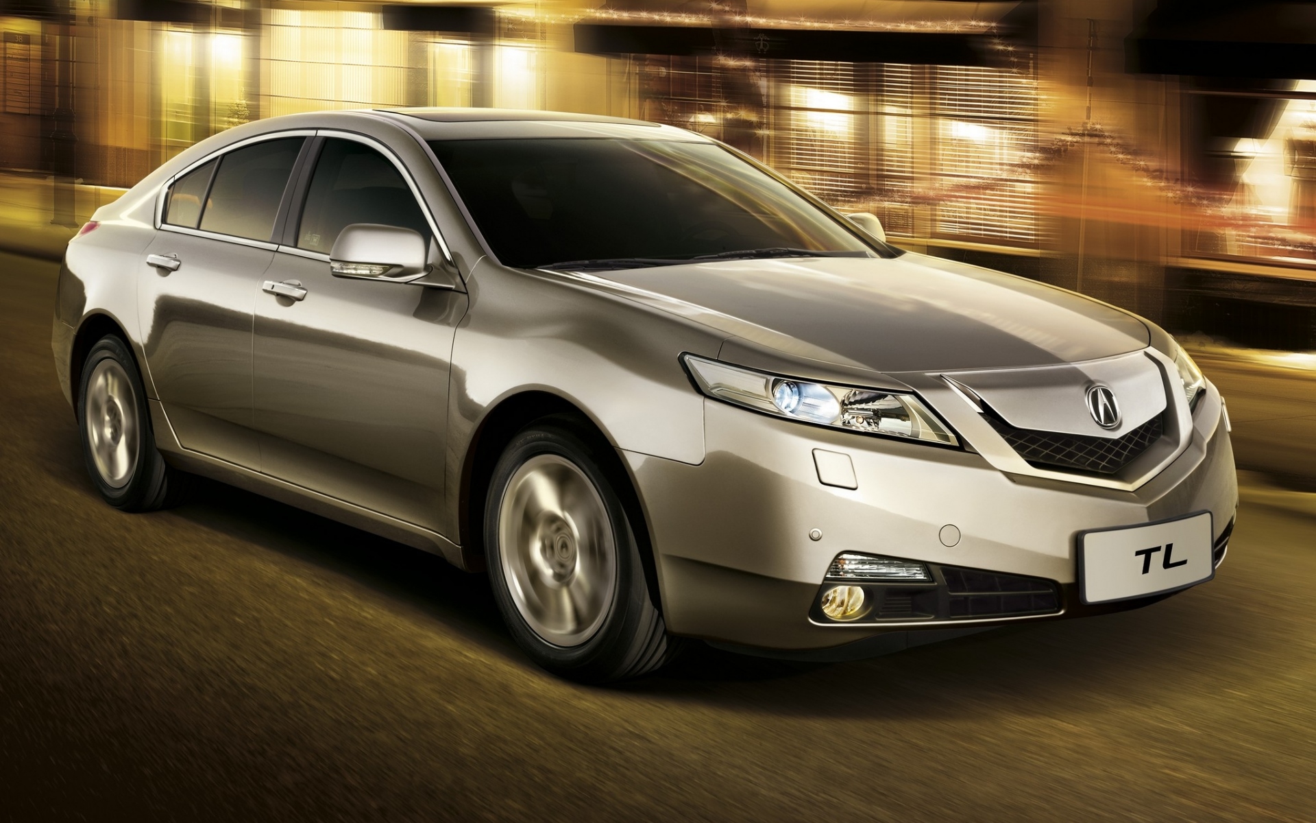 Картинки Acura, tl, металлик серый, вид сбоку, стиль, автомобили, город, скорость, улица, асфальт фото и обои на рабочий стол