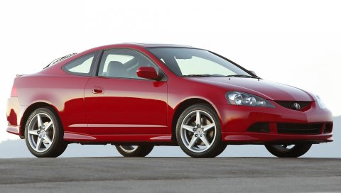 Acura, rsx, 2005, красный, вид сбоку, стиль, автомобили, асфальт