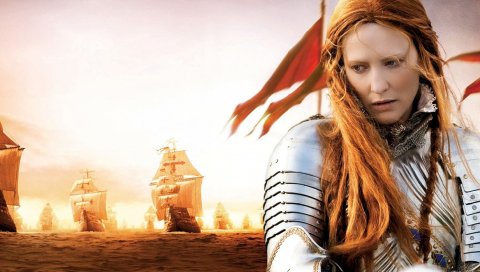 Elizabeth, золотой век, девушка, рыжие волосы, доспехи, cate blanchett, queen