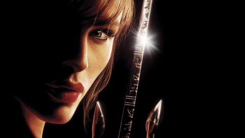 Elektra, лицо, глаз, губы, jennifer garner, sai, оружие