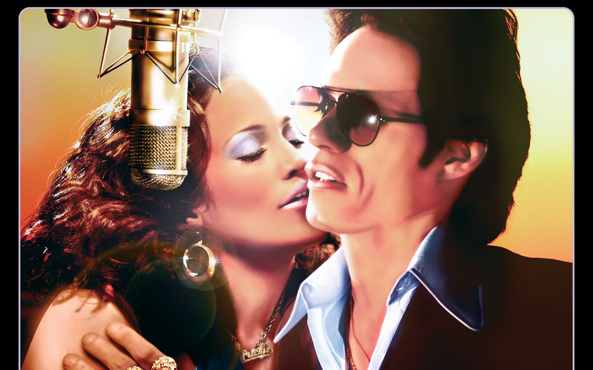 Картинки El cantante, marc anthony, jennifer lopez, мужчина, женщина, солнцезащитные очки, микрофон фото и обои на рабочий стол