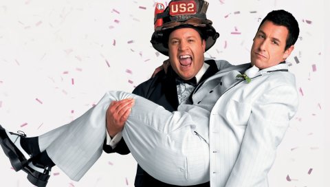 Adam sandler, kevin james, chuck levine, larry valentine, теперь я произношу вам патрон и ларри, молодоженов, свадьбу