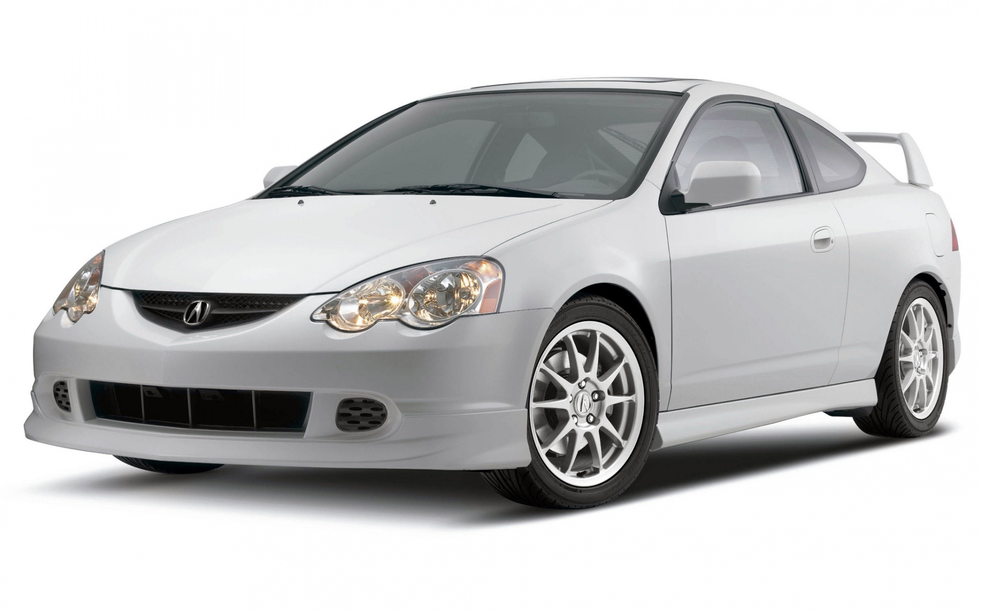 Картинки Acura, rsx, 2004, металлический белый, вид спереди, стиль, авто фото и обои на рабочий стол