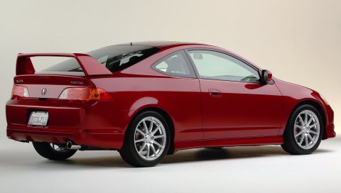 Acura, rsx, 2003, красный, вид сзади, стиль, автомобиль