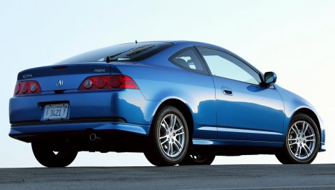 Acura, rsx, 2005, синий, вид сбоку, стиль, автомобили, асфальт