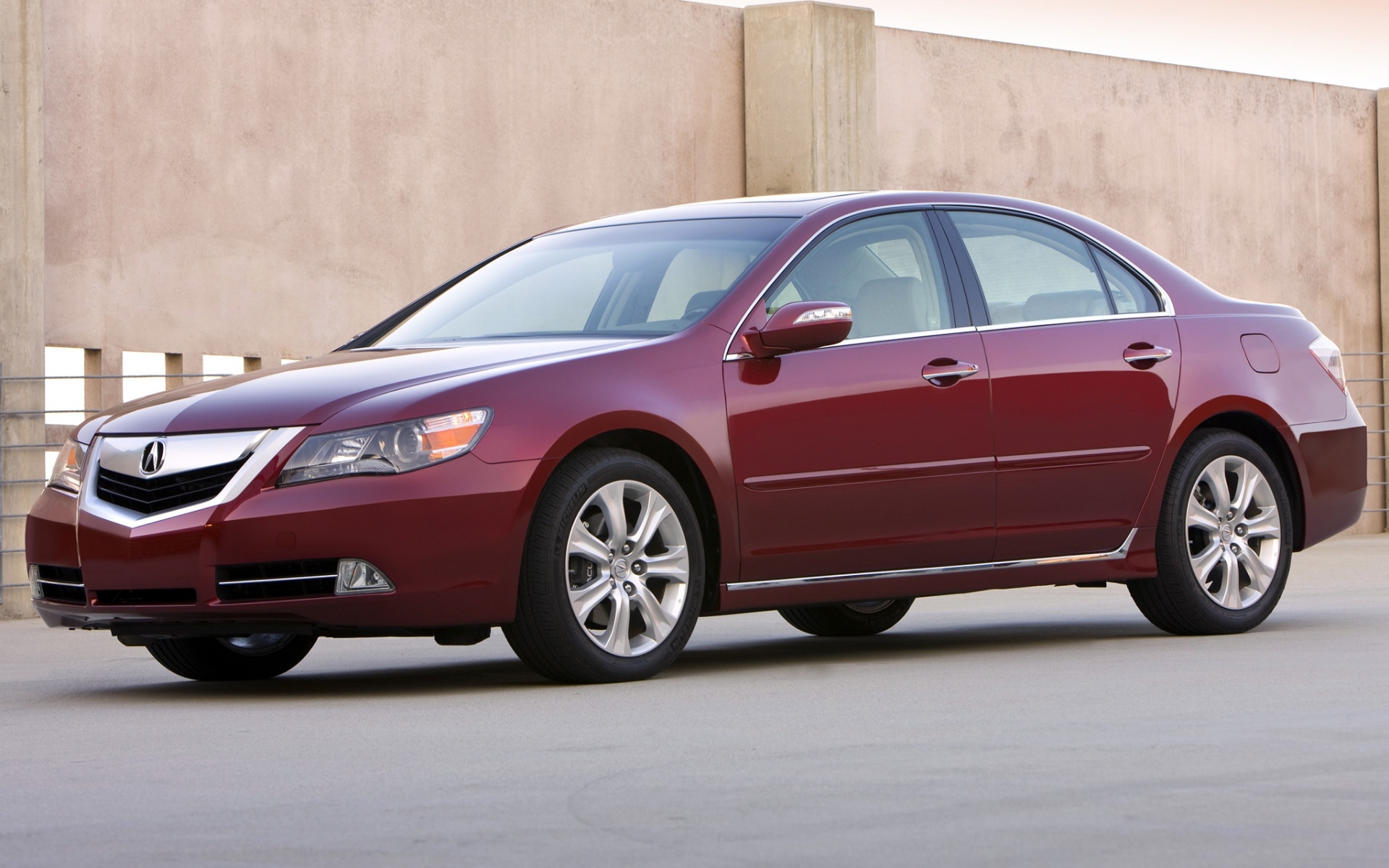 Картинки Acura, rl, красный, вид сбоку, стиль, седан, авто, асфальт фото и обои на рабочий стол