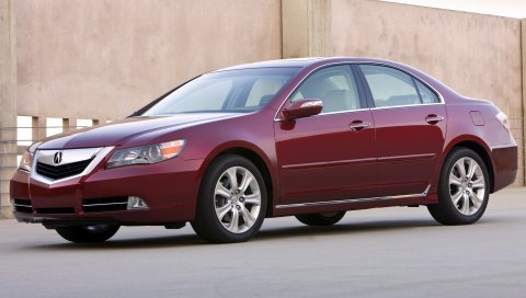 Acura, rl, красный, вид сбоку, стиль, седан, авто, асфальт