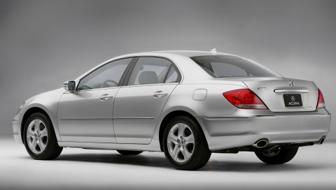 Acura, rl, седан, авто, серебристый металлик, вид сбоку, стиль