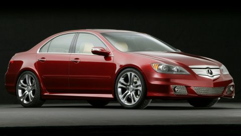 Acura, rl, concept, 2005, красный, вид сбоку, стиль, автомобили