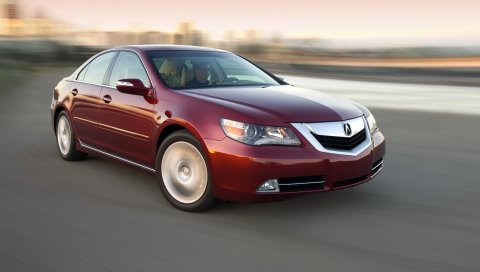 Acura, rl, красный, вид сбоку, стиль, автомобили, скорость, город