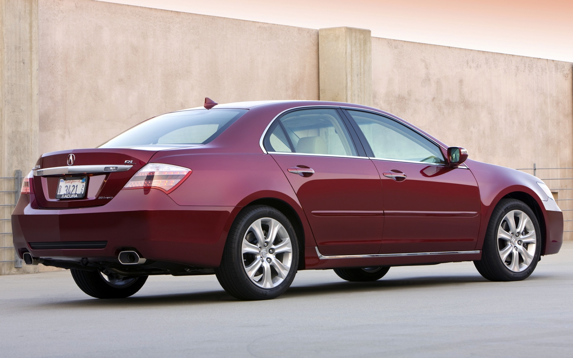 Картинки Acura, rl, красный, вид сбоку, седан, стиль, автомобили фото и обои на рабочий стол