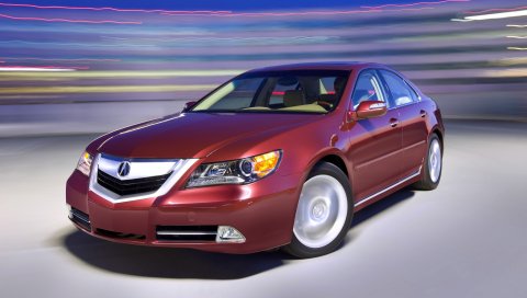 Acura, rl, красный, вид спереди, автомобили, стиль, движение, скорость, пространство