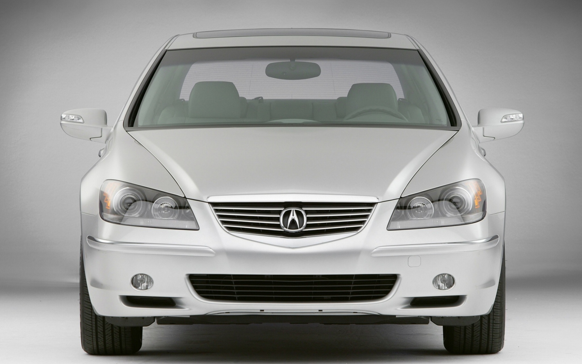 Картинки Acura, rl, серебристый металлик, вид спереди, авто фото и обои на рабочий стол