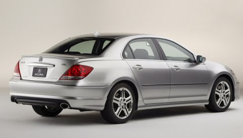 Acura, rl, серый металлик, вид сзади, стиль, автомобиль