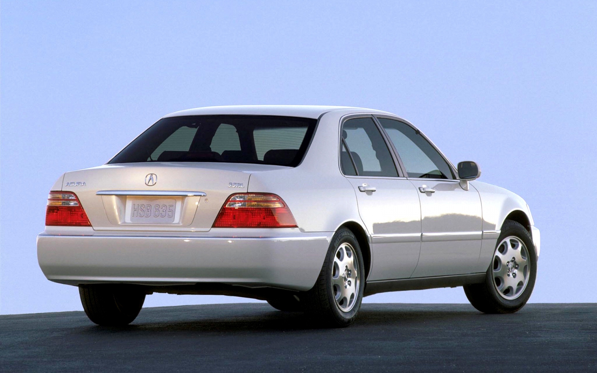 Картинки Acura, 35, rl, белый, седан, авто, вид сзади, асфальт фото и обои на рабочий стол