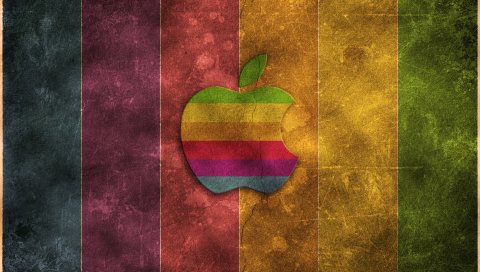 Mac, яблоко, текстура, винтаж, фирма, бренд