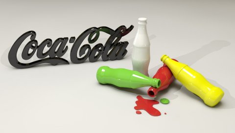 Кока-кола, напитки, бренд, бутылки