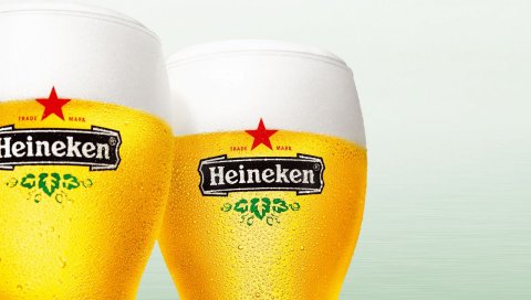 Heineken, пиво, очки, пена, стекло, напиток, бренд
