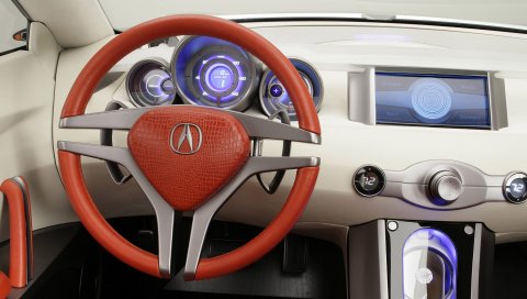 Acura, rd-x, концепция, 2005, салон, салон, руль, спидометр