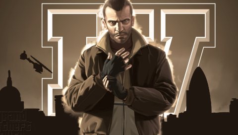 Gta, grand theft auto 4, nico bellic, вертолет, посмотреть