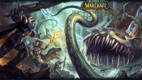 Мир warcraft, подземелье, 3, монстр, меч, битва