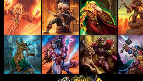 Мир warcraft, крестовый поход, выстрелы, персонажи, фотографии
