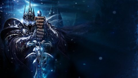 Warcraft, lich king, меч, холод, глаза, кулаки