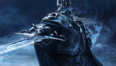 Warcraft, lich king, меч, доспехи, взгляд