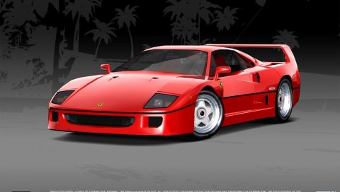 Outrun 2006 побережье 2 побережья, феррари, автомобиль, спорткар, крышка