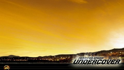 Nfs, потребность в скорости, закате, небе, горах, городе