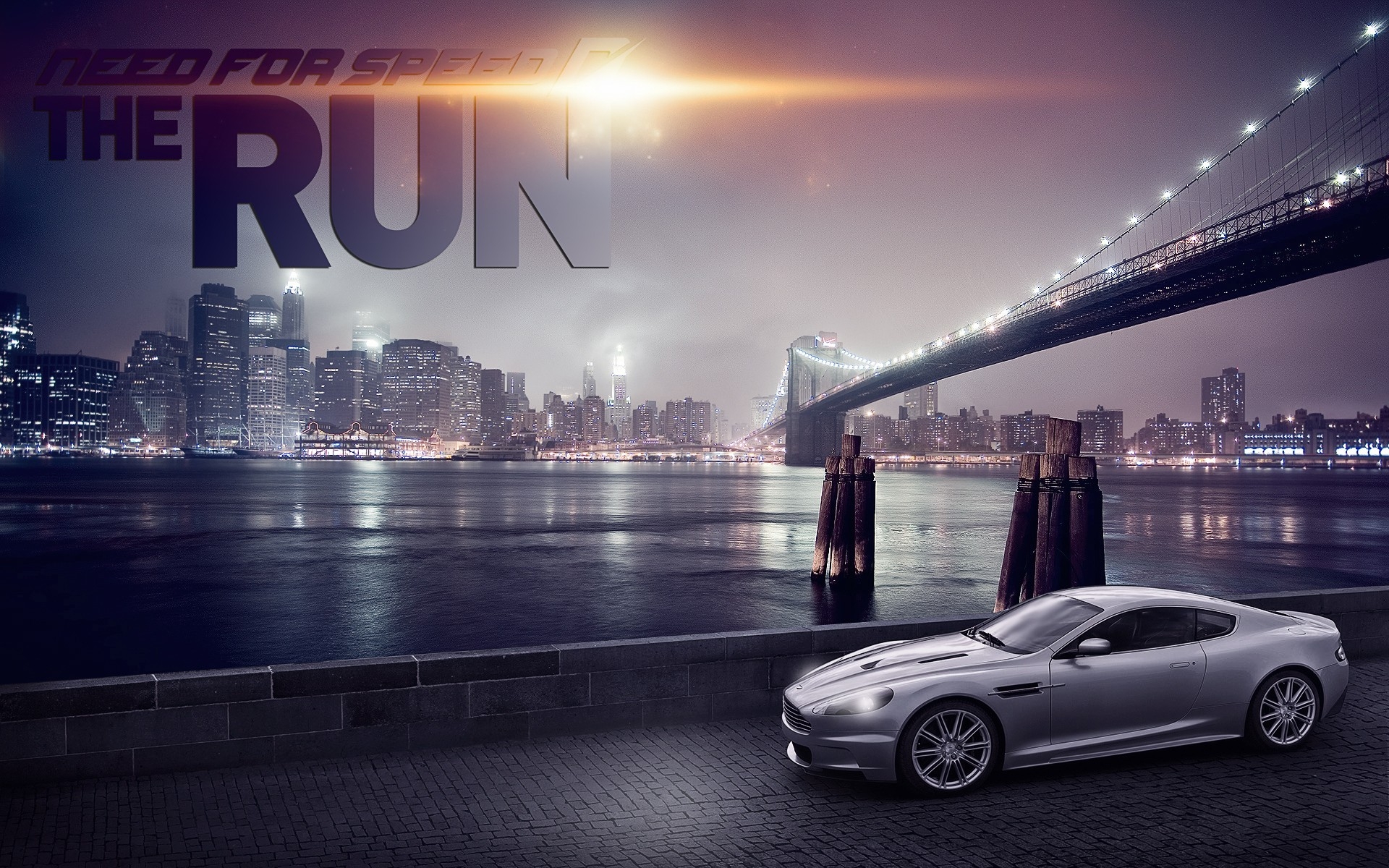Картинки Nfs, потребность в скорости, потребность в скорости пробега, мост, город, пролив, автомобиль фото и обои на рабочий стол