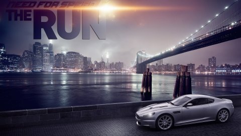 Nfs, потребность в скорости, потребность в скорости пробега, мост, город, пролив, автомобиль